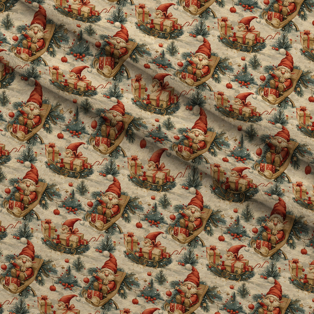 Yuletide Elves Pattern 4 Minky Fabric — plush minky folded close-up preview (mv-minky-v1:lying)