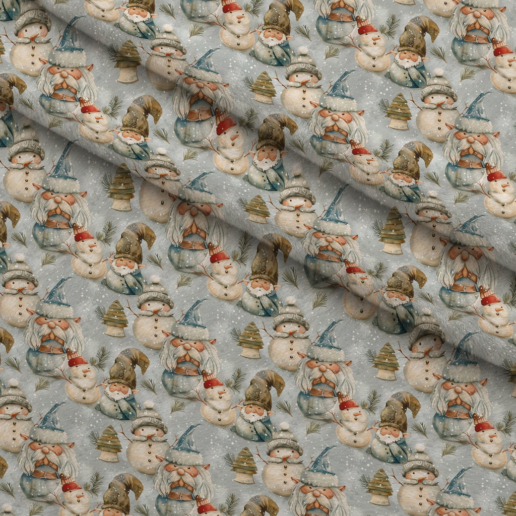 Yuletide Elves Pattern 7 Minky Fabric — plush minky folded close-up preview (mv-minky-v1:lying)