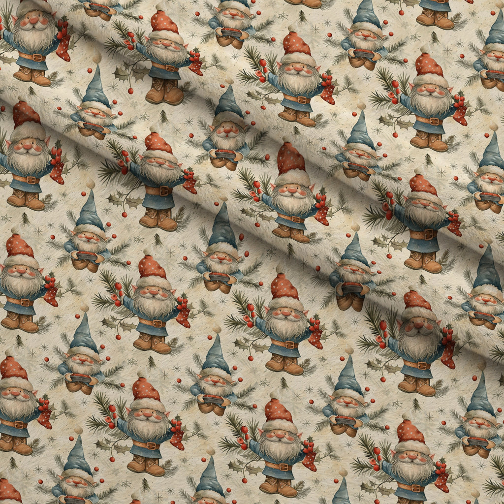 Yuletide Elves Pattern 9 Minky Fabric — plush minky folded close-up preview (mv-minky-v1:lying)