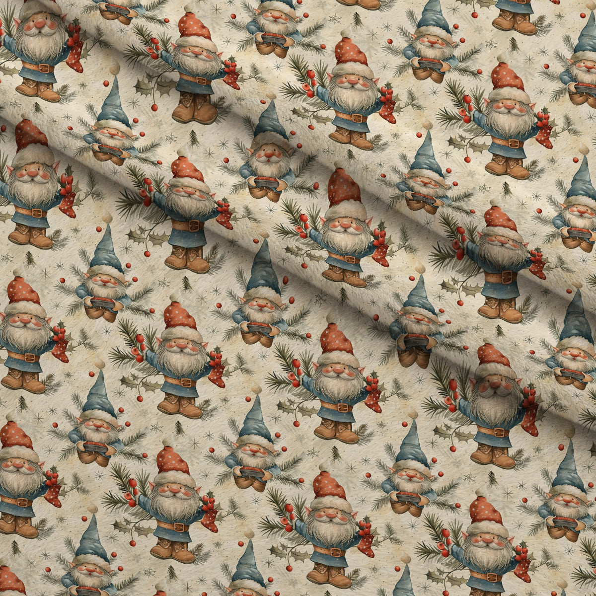 Yuletide Elves Pattern 9 Minky Fabric — plush minky folded close-up preview (mv-minky-v1:lying)