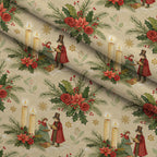 Yuletide Hare Pattern 34 Minky Fabric — plush minky folded close-up preview (mv-minky-v1:lying)