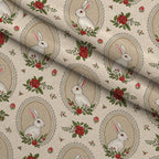 Yuletide Hare Pattern 59 Minky Fabric — plush minky folded close-up preview (mv-minky-v1:lying)