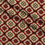 Yuletide Patchwork Pattern 12 Minky Fabric — plush minky folded close-up preview (mv-minky-v1:lying)