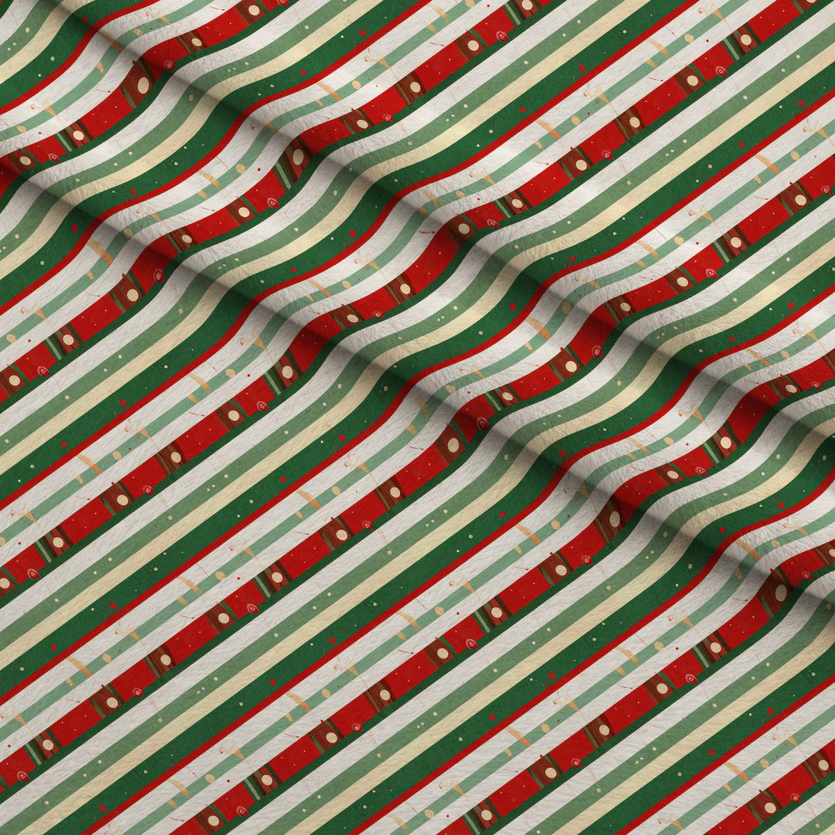 Yuletide Patchwork Pattern 2 Minky Fabric — plush minky folded close-up preview (mv-minky-v1:lying)