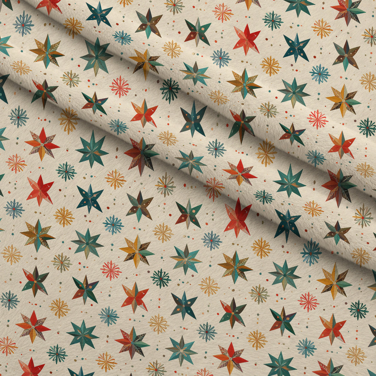 Yuletide Patchwork Pattern 38 Minky Fabric — plush minky folded close-up preview (mv-minky-v1:lying)