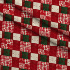 Yuletide Patchwork Pattern 8 Minky Fabric — plush minky folded close-up preview (mv-minky-v1:lying)