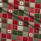 Yuletide Patchwork Pattern 9 Minky Fabric — plush minky folded close-up preview (mv-minky-v1:lying)