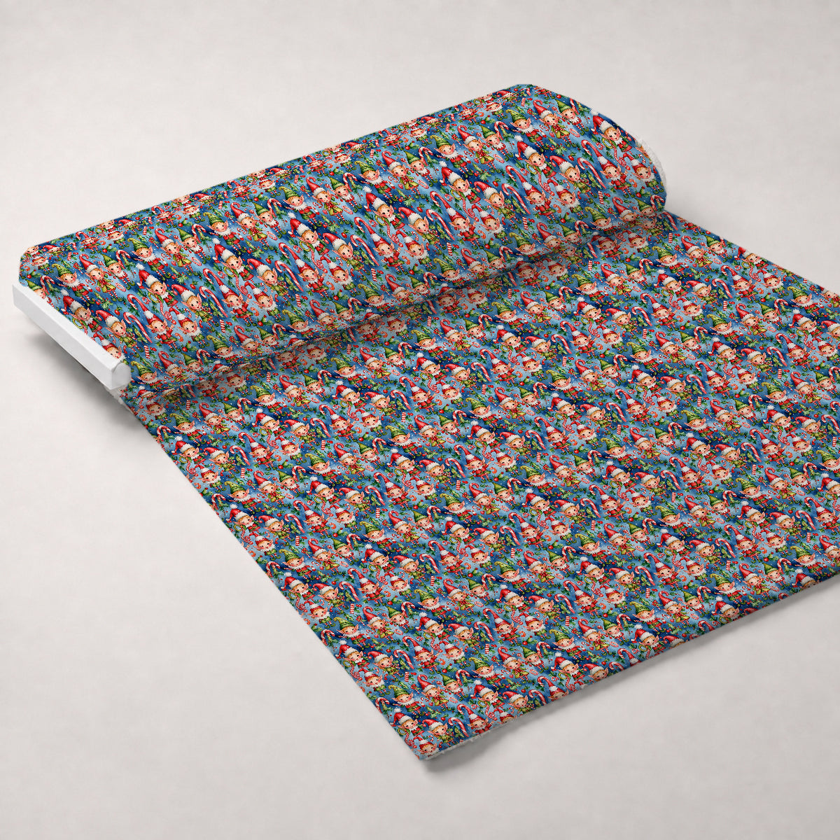 Yuletide Whimsy Pattern 7 Minky Fabric — plush minky unrolled bolt preview (mv-minky-v1:bolt)