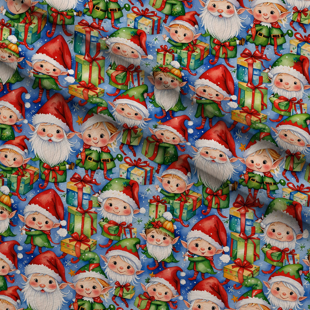 Yuletide Whimsy Pattern 8 Minky Fabric — plush minky folded close-up preview (mv-minky-v1:lying)