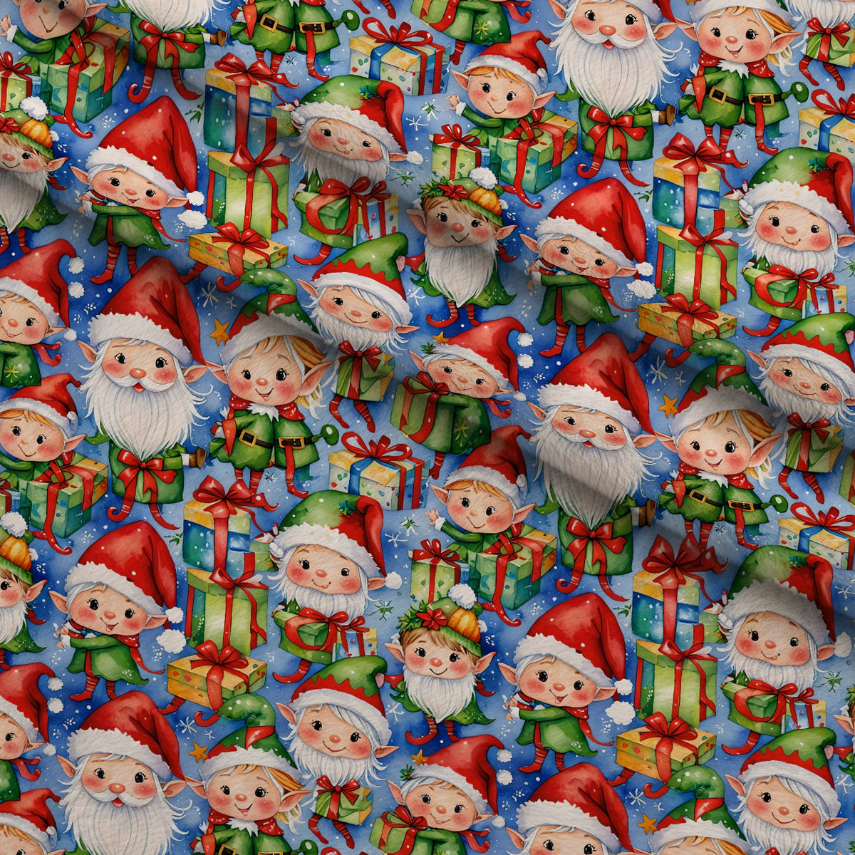 Yuletide Whimsy Pattern 8 Minky Fabric — plush minky folded close-up preview (mv-minky-v1:lying)