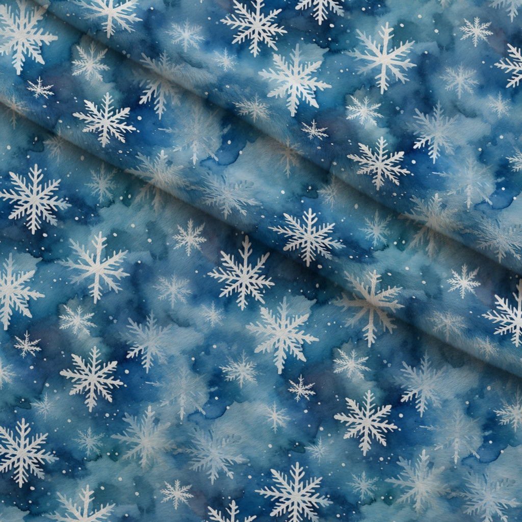 Yuletide Woodland Pattern 3 Minky Fabric — plush minky folded close-up preview (mv-minky-v1:lying)