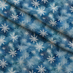 Yuletide Woodland Pattern 3 Minky Fabric — plush minky folded close-up preview (mv-minky-v1:lying)